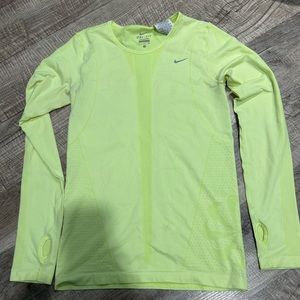 Nike Dryfit Long Sleeve Shirt Neon Yellow